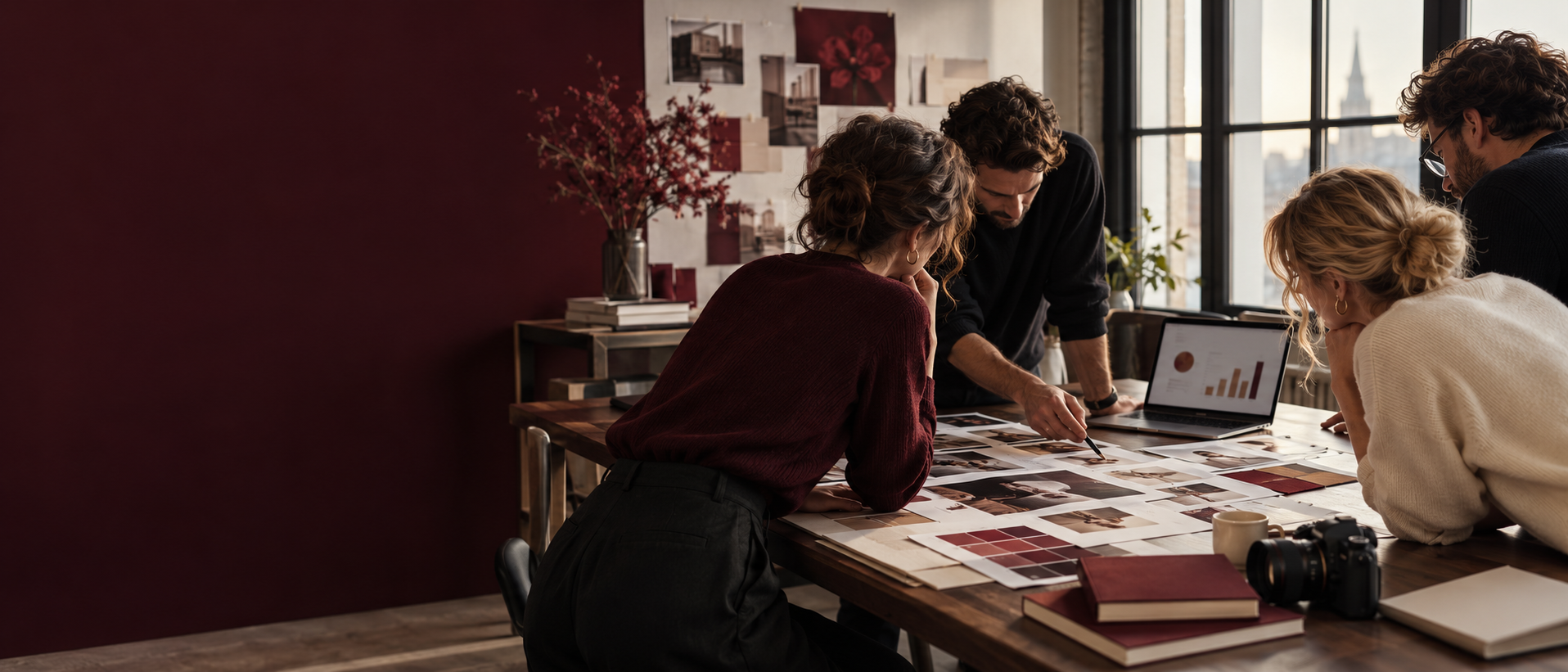 Kreativteam entwickelt gemeinsam ein Kampagnenkonzept